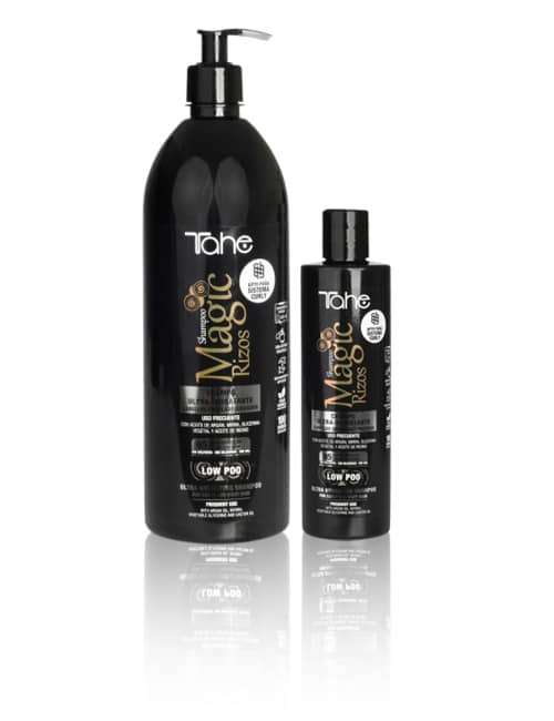 Tahe Magic Rizos Curly Champú Ultrahidratante Low Poo para cabellos rizados de 300 y 1.000 ml.